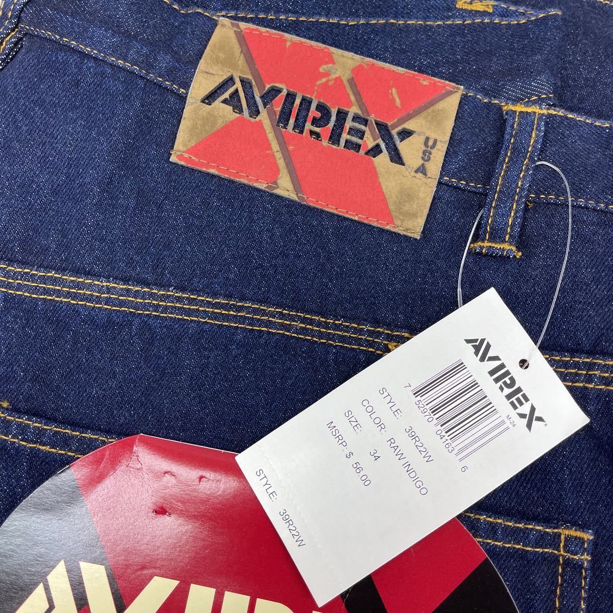 デッドストック AVIREX ペインターパンツ デニムパンツ 34 インディゴ