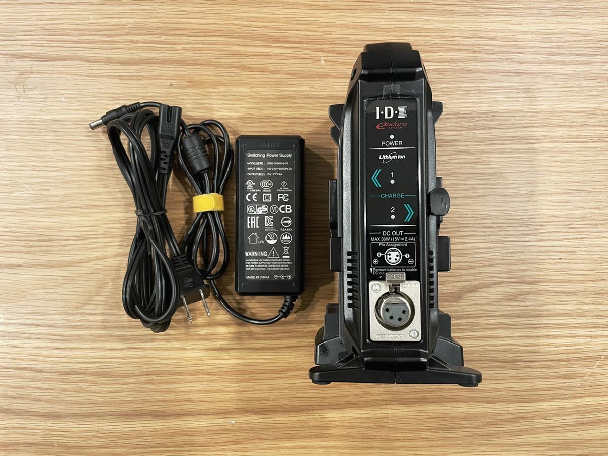 IDX VL-2PLUS Vマウントバッテリー急速充電器•12VDC電源 VL-2PLUS