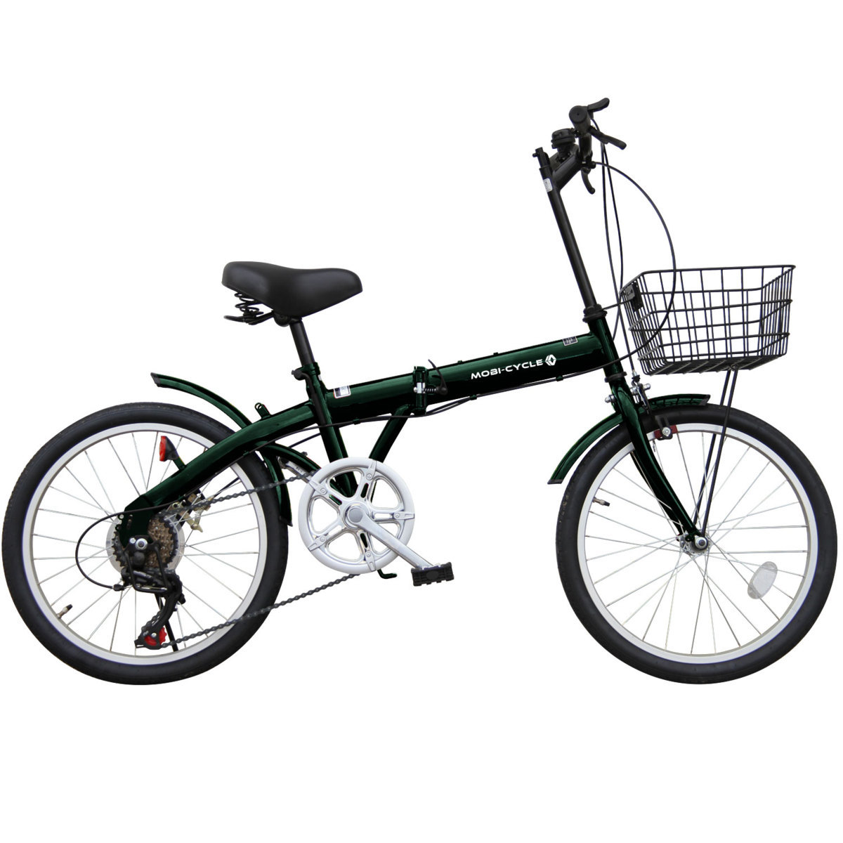 〇 訳あり 〇20インチ 折り畳み自転車 カゴ＆フロントLED付き シマノ6 