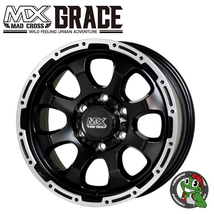 4本セット MAD CROSS GRACE グレイス 16X6.5J 6/139.7 +38 ブラック