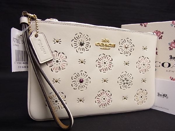 1円 □新品□未使用□ COACH コーチ ロゴ F27089 レザー ゴールド金具 