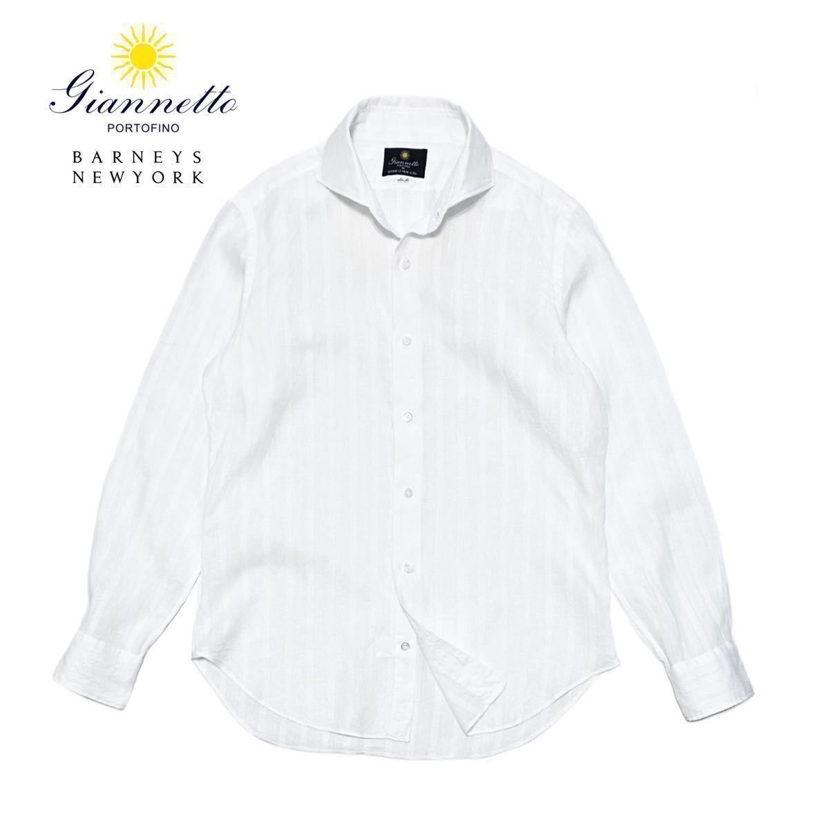 コットンリネン カッタウェイシャツVINCI FIT｜giannetto（ジャン 