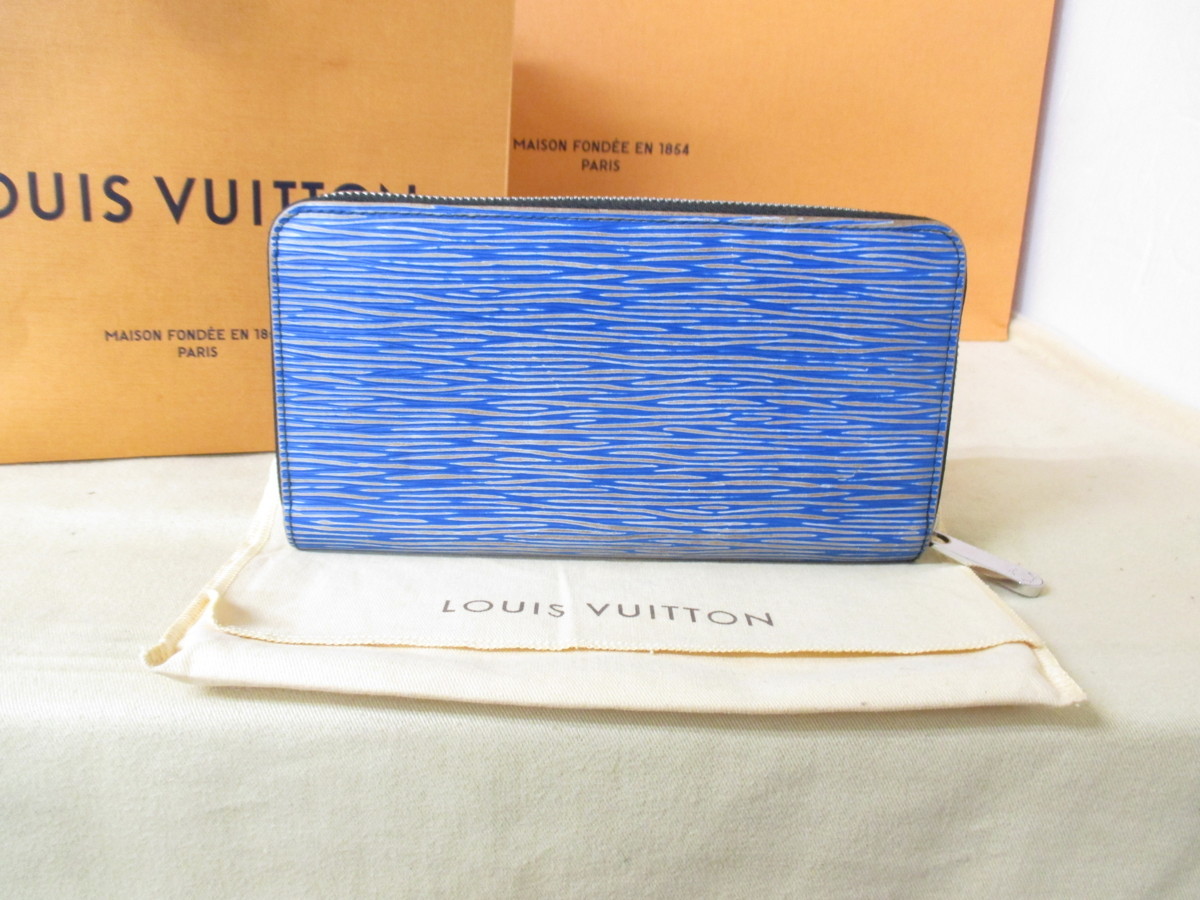 ジッピーウォレット エピ LOUIS ジッピー デニム M61862 長 美品ルイ