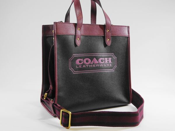 新品 未使用 28 c】 COACH コーチ トート バッグ 革 レザー 黒 