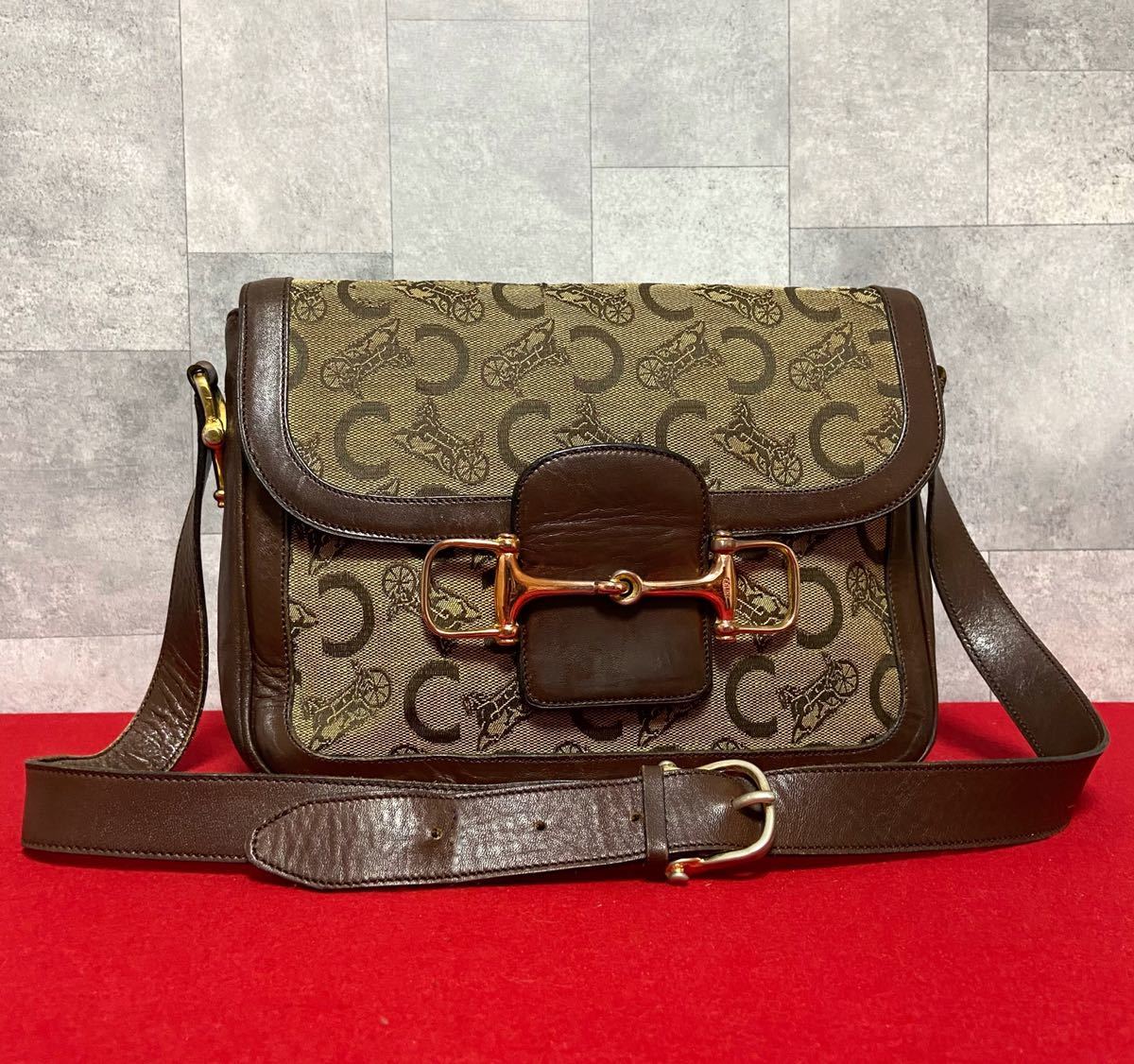 1円スタート】CELINE セリーヌ OLD オールドヴィンテージ 馬車 ホース