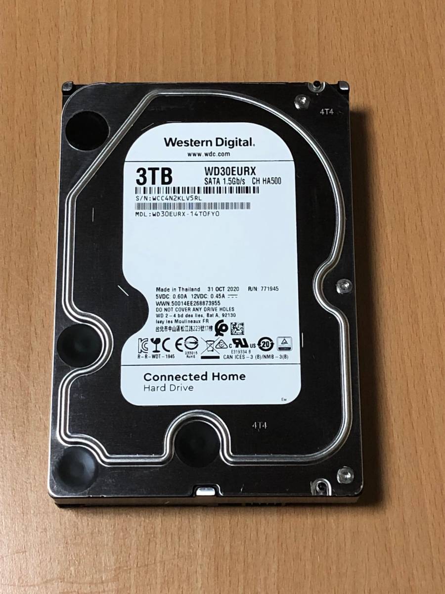 3TB Digital Western WD SATA Blue PC com: 内蔵HDD 64MB 3.5インチ
