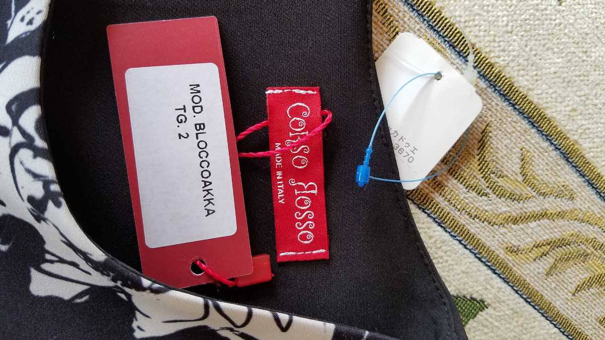 新品☆CORSO ROSSO☆コルソロッソ☆イタリー製☆プリントワンピース 