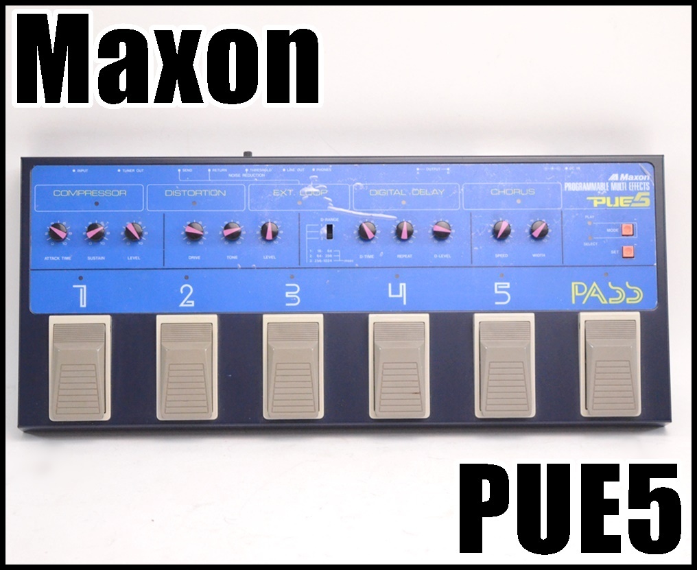 希少 完動品】Maxon PUE5 Tube ビンテージ マルチエフェクター 希少 完