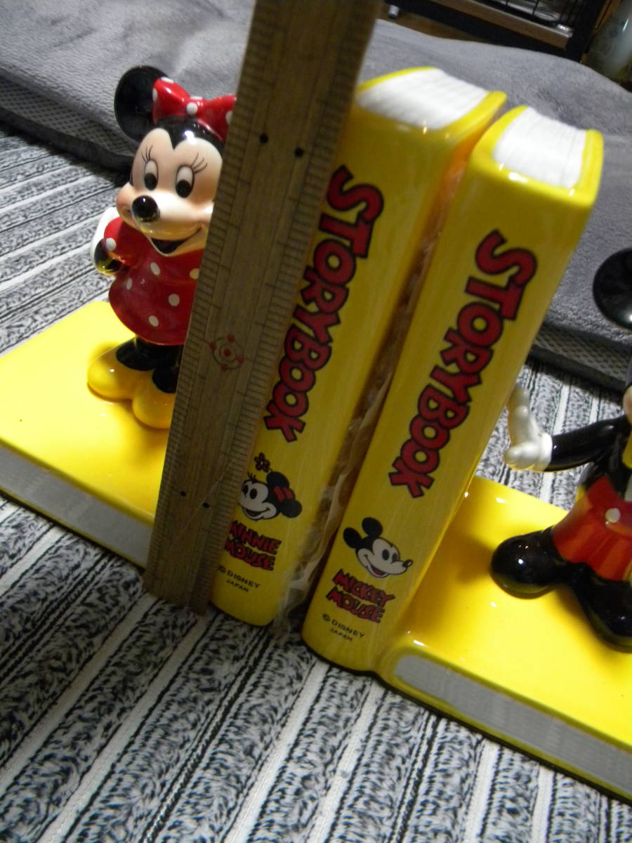 ☆レア☆ディズニー☆ミッキー&ミニー☆ブックエンド(ブックスタンド 