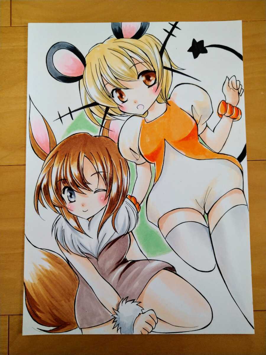 同人手描きイラスト ポケモン擬人化 イーブイ デデンネ 手描きイラスト 売買されたオークション情報 Yahooの商品情報をアーカイブ公開 オークファン Aucfan Com