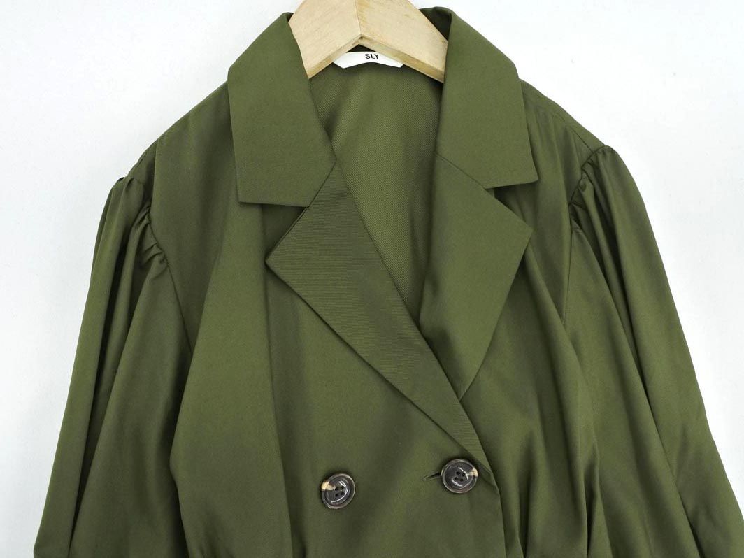 Sly スライ オープンカラー ボタン ワンピース Size1 カーキ c3 ワンピース 売買されたオークション情報 Yahooの商品情報をアーカイブ公開 オークファン Aucfan Com