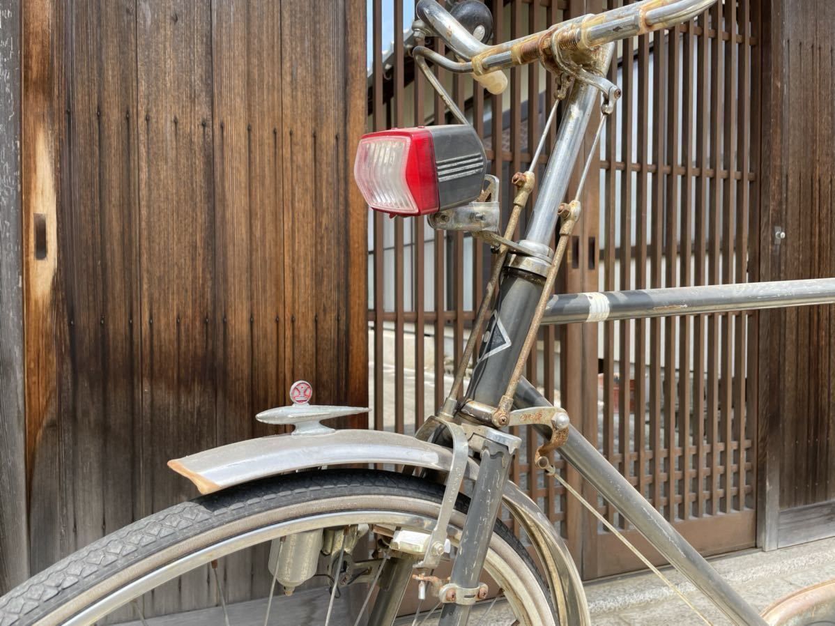 丸紅山口ベニー号自転車ロッドブレーキ軽快車ビンテージ昭和/日米富士 