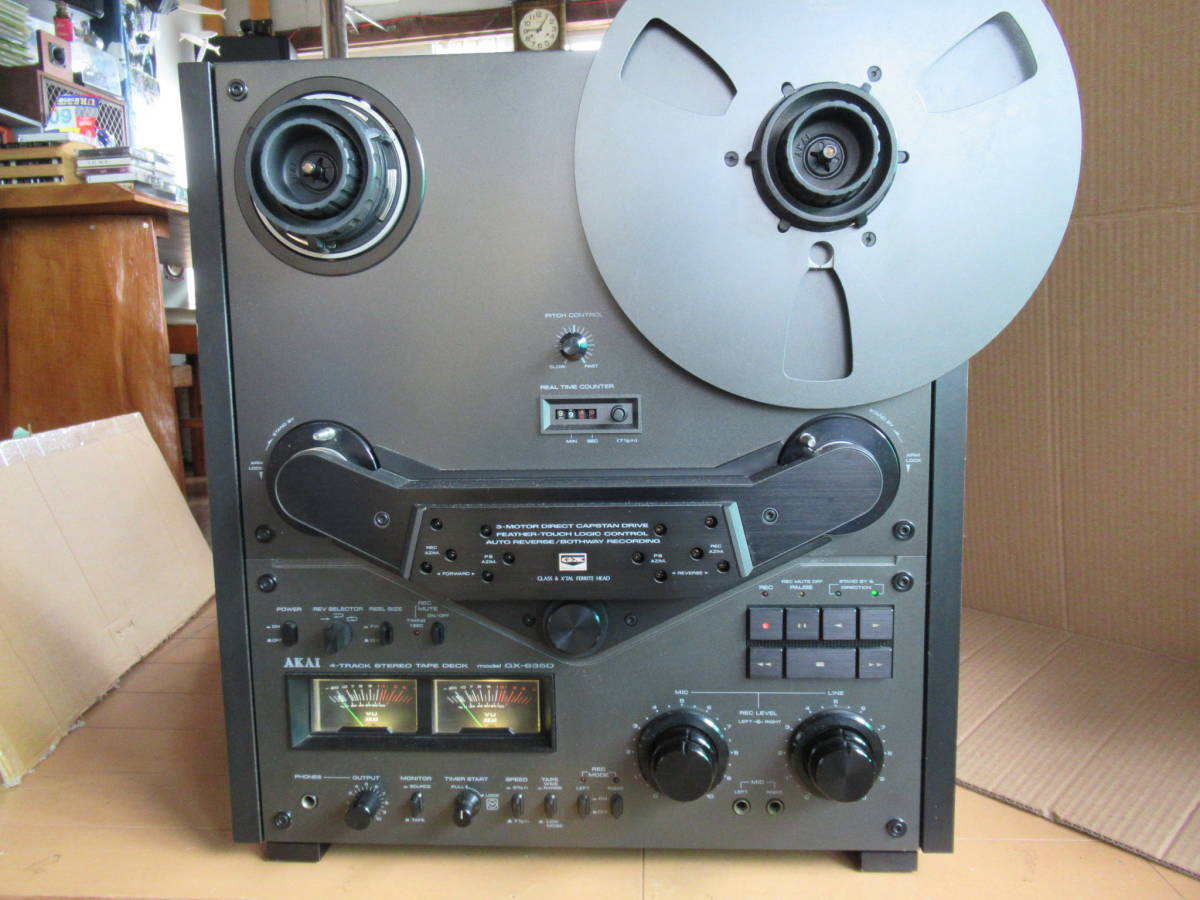  AKAI 4TRACK STEREO TAPEDECK アカイ４トラック ステレオテープデッキ GX-635D ５０Ｈｚ用 通電と回転動作のみ確認(オープンリールデッキ)｜売買されたオークション情報、yahooの商品情報をアーカイブ オープンリールデッキ