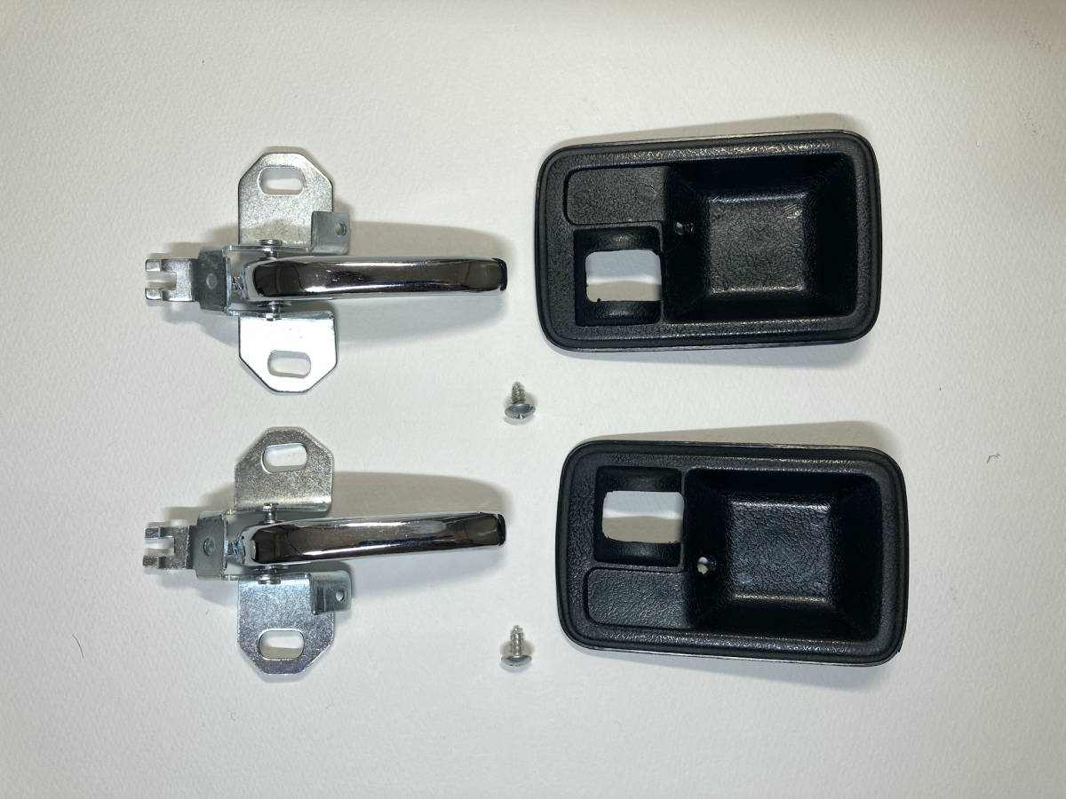 ジムニー　サムライ　海外仕様 インナードアノブ&カバー 未使用　新品　メタル 左右セット JB31 SJ30 JA71 JA11 _1