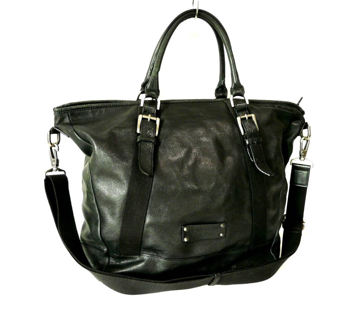 □高級レザー□BURBERRY LONDON□バーバリーブラック 本革レザー2Way