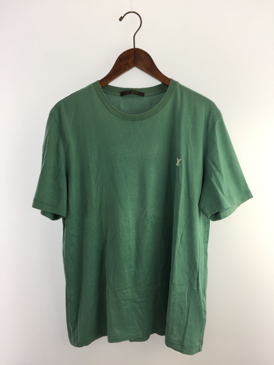 LOUIS VUITTON◇LVロゴ刺繍/クルーネックTシャツ/XL/コットン/ライト