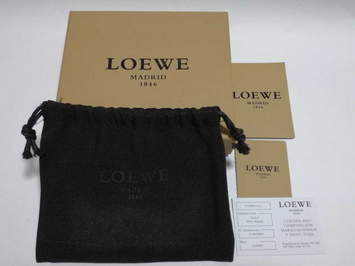 箱付き LOEWE ロエベ コインケース ナッパレザー アナグラム レッド 
