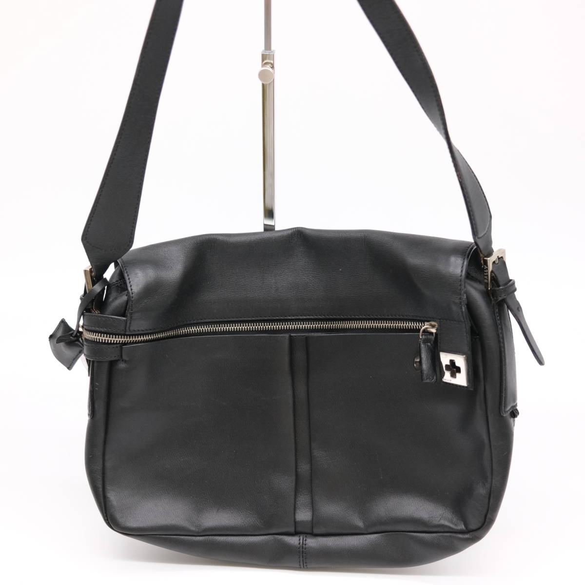BALLY レザーショルダーバッグ ブラック BALLY バリー ショルダーバッグ ワンショルダー バッグ レザー 黒
