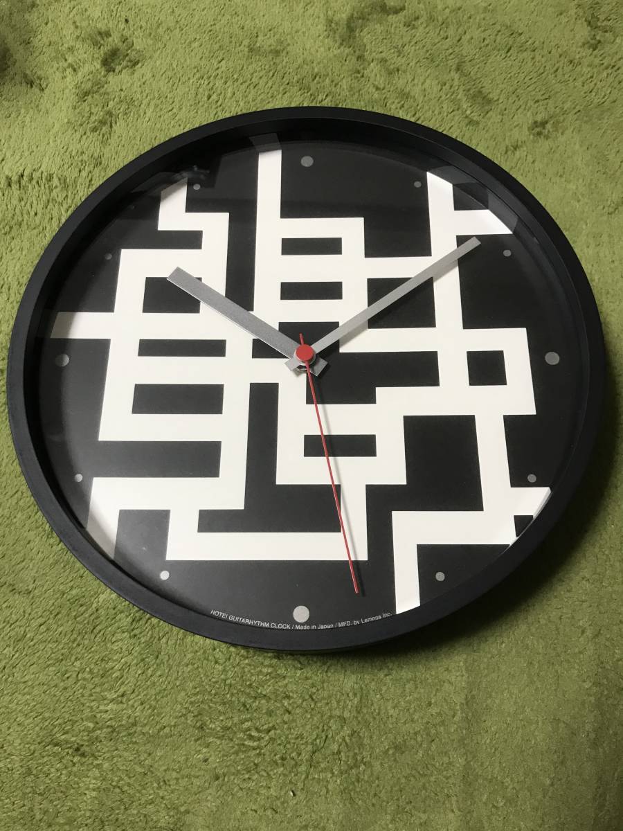 ＨＯＴＥＩ 壁掛け時計 ◎布袋寅泰 公式グッズ 壁掛け時計 HOTEI GUITARHYTHM CLOCK 美品 送料