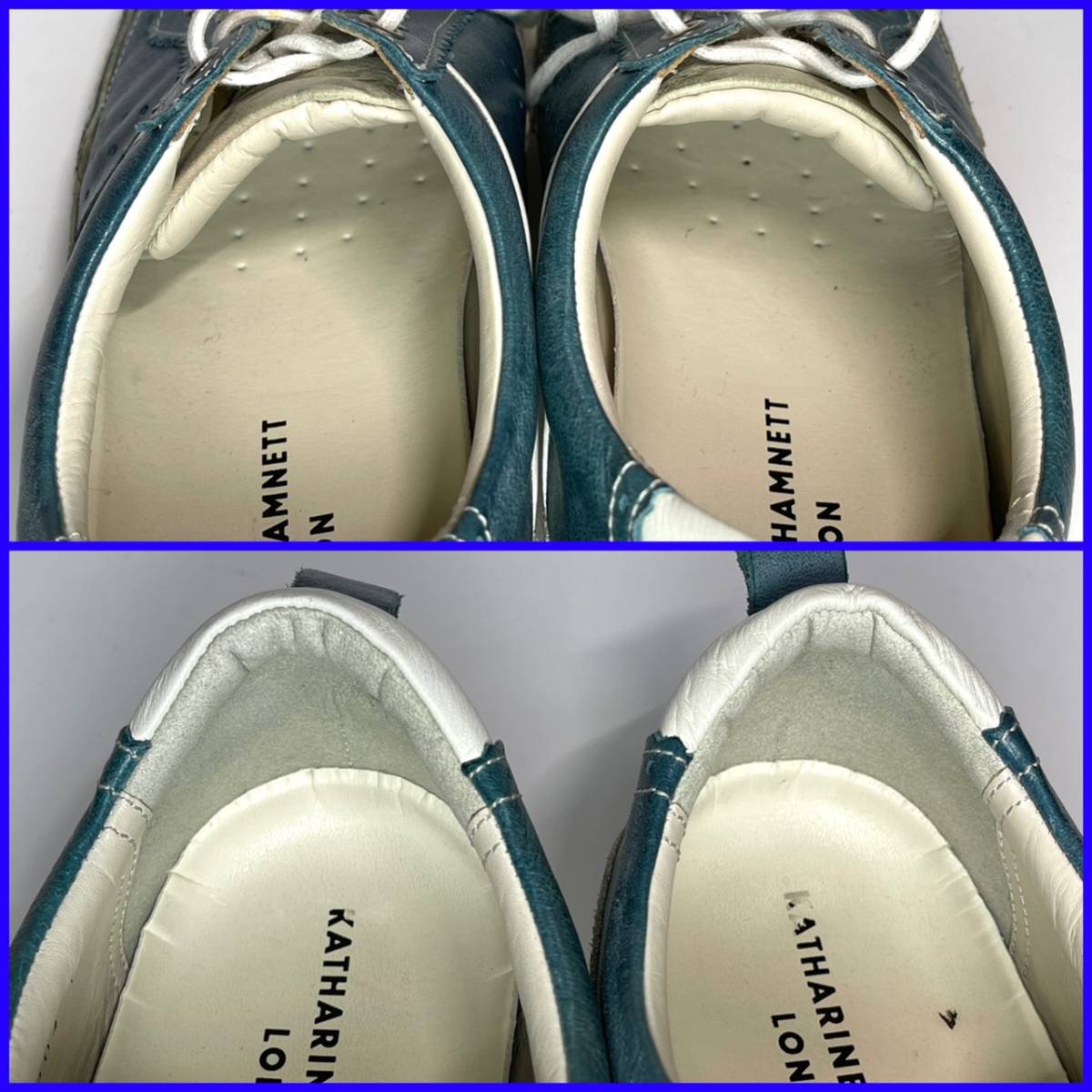 ◇即決 KATHARINE HAMNETT 26.5cm メンズ 青系 ネイビー スニーカー 