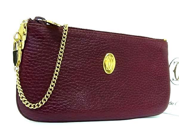 1円 □新品同様□ Cartier カルティエ ロゴ マストライン レザー