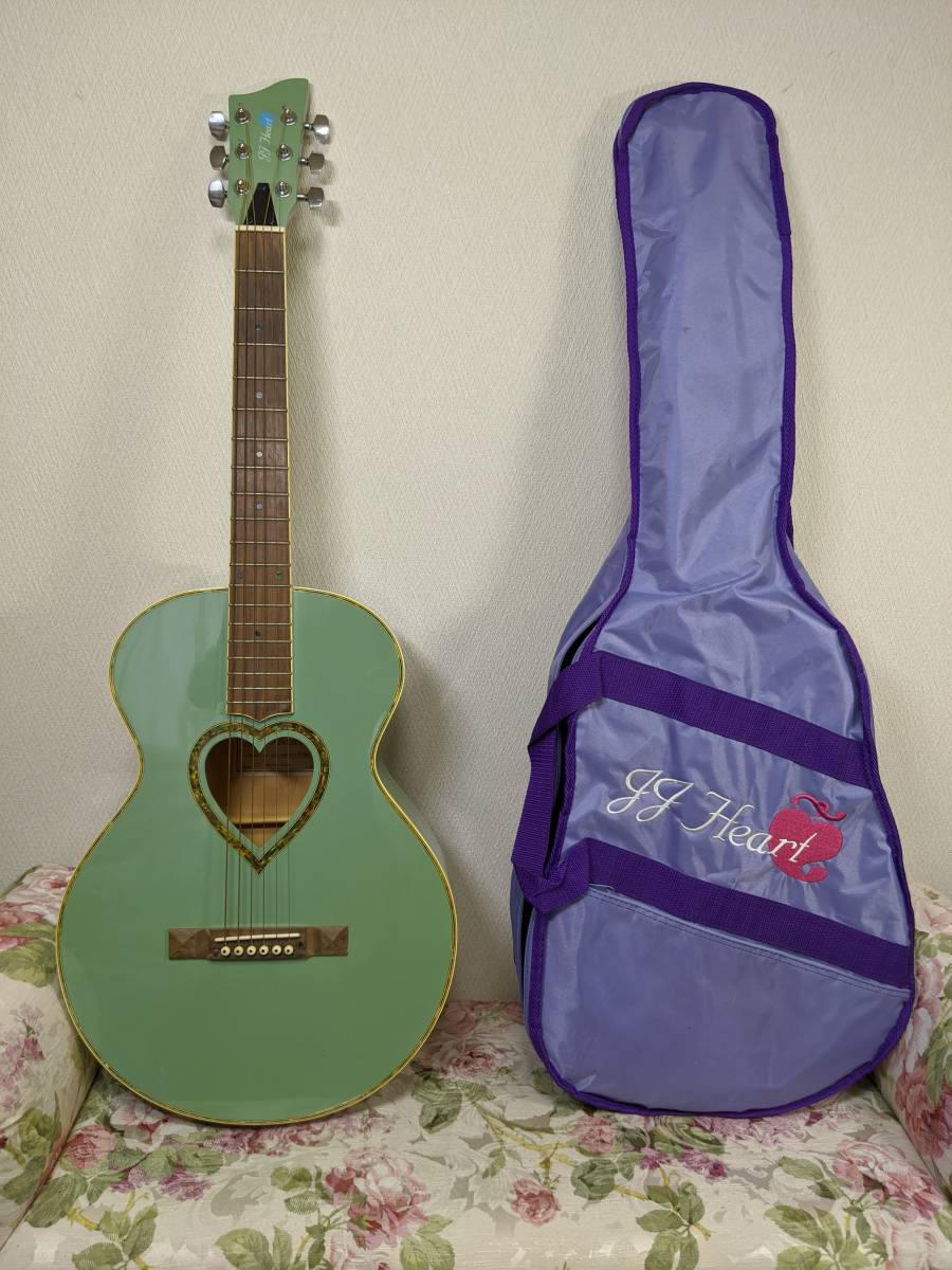 楽器・機材 J J Heart. guitar アコースティックギター ライトグリーン