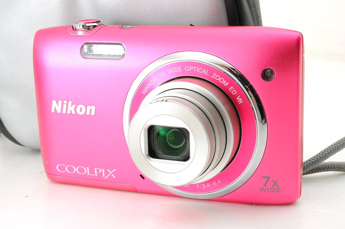 キサロ19]動作品 ニコン COOLPIX S3500 ピンク コンデジ デジカメ