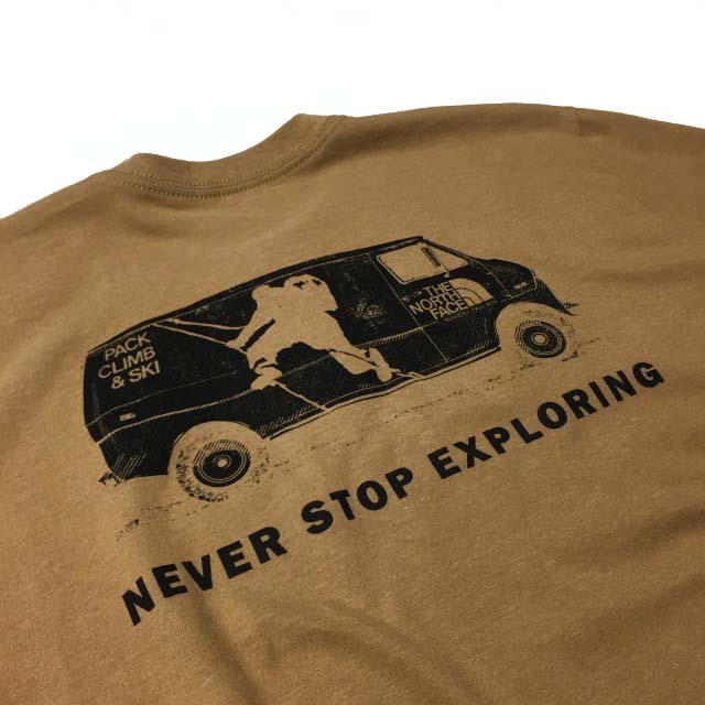 1円～!売切!【正規新品】THE NORTH FACE SHORT SLEEVE GRAPHIC TEE 半袖 Tシャツ トップス US限定 ハーフドームロゴ 登山(M)茶 180902-13 NORTH FACE 1円～!売切!正規新品THE EVO SHORT-S メンズ