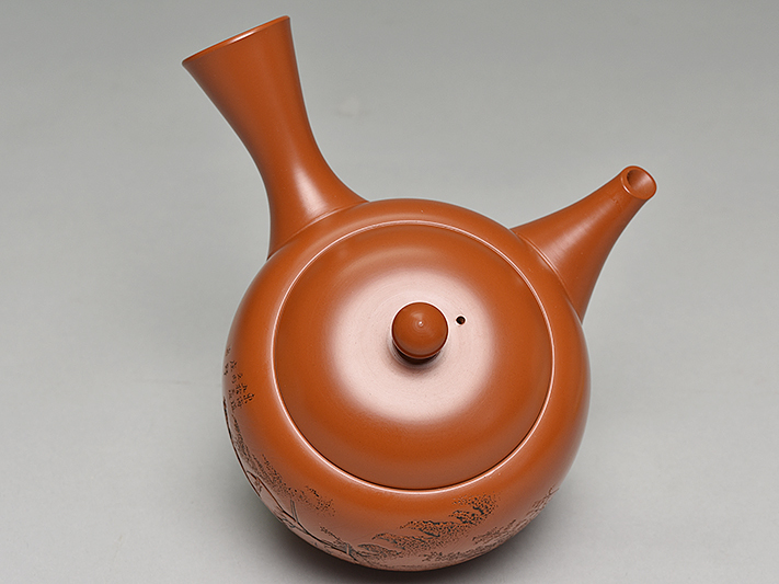 常滑焼 煎茶道具 急須 茶器 朱泥 茶注 煎茶 茶道具 未使用 在銘