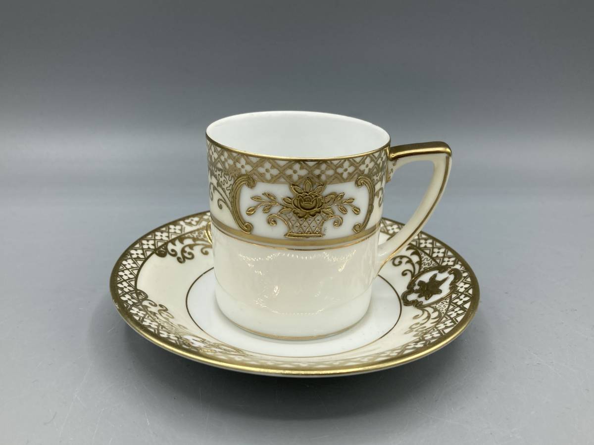 オールドノリタケ 金彩 里帰り デミタスカップ＆ソーサー 1点限り