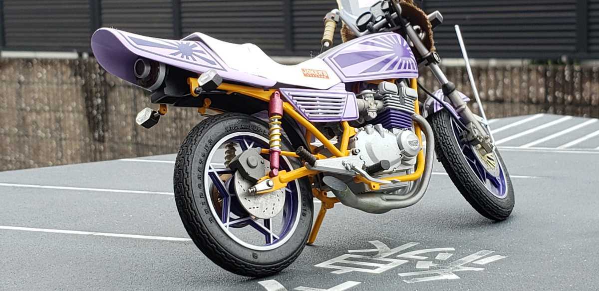 1/12プラモデル完成品 ジャンク品 SUZUKI GSX400F族車日章カラー仕様