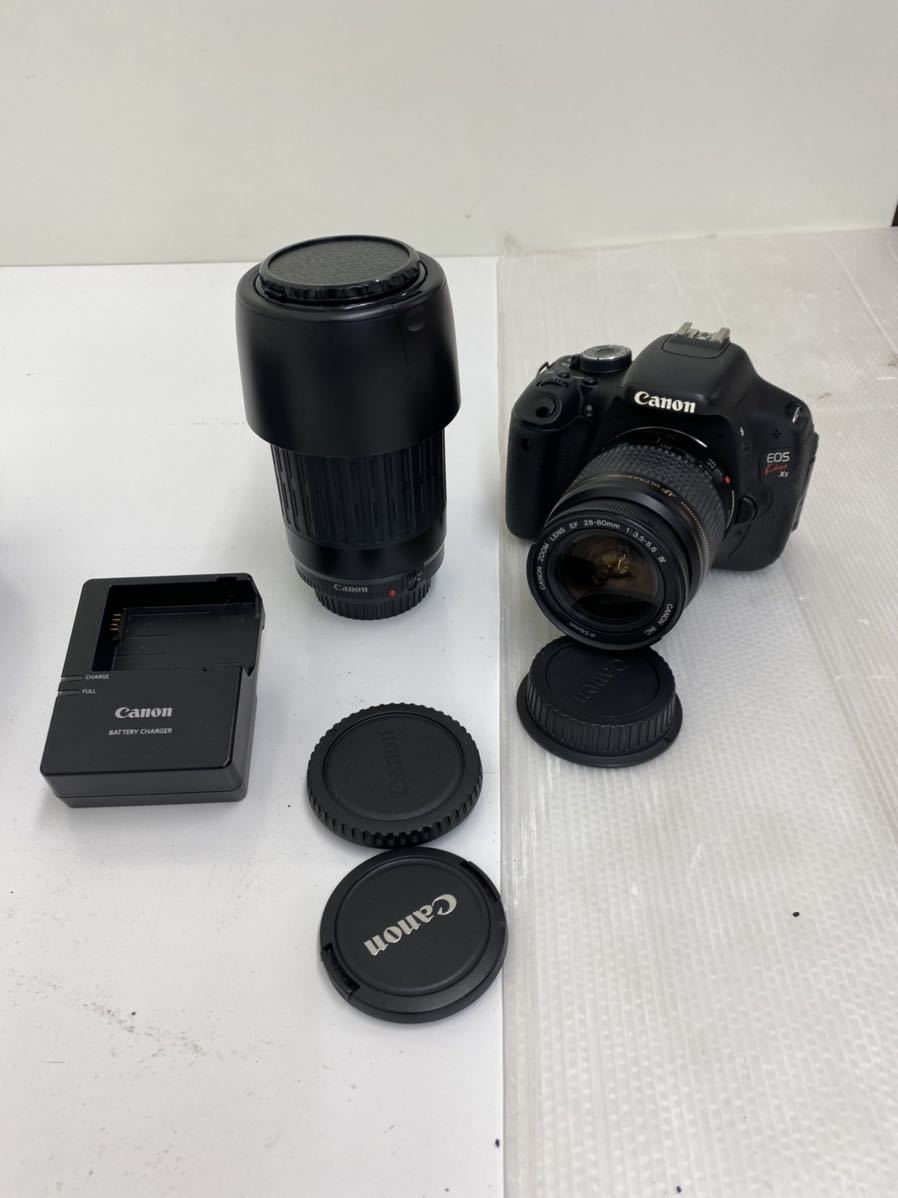 ♯ Canon デジタル一眼レフカメラ EOS kiss x5 75-300mm 28-80mm 中古品 傷