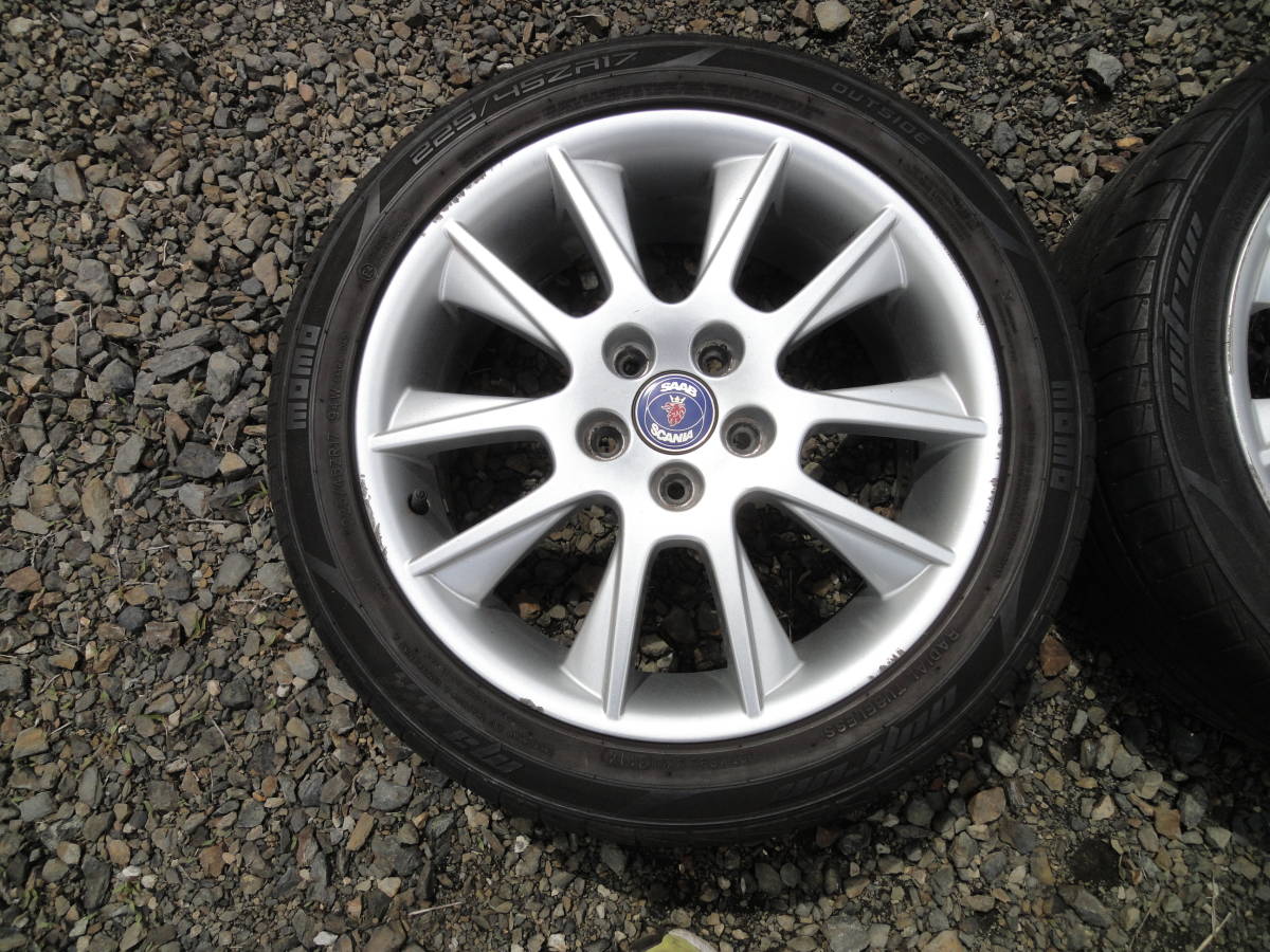 サーブ 9-5 Aero エアロ 純正17インチアルミホイール BBS RD136 ＆MOMO 