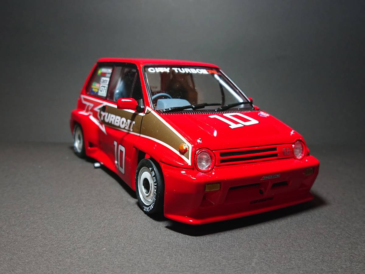 アオシマ 1/24 シティターボⅡ R ワンメイクシルエット 完成品 無限 1⁄24