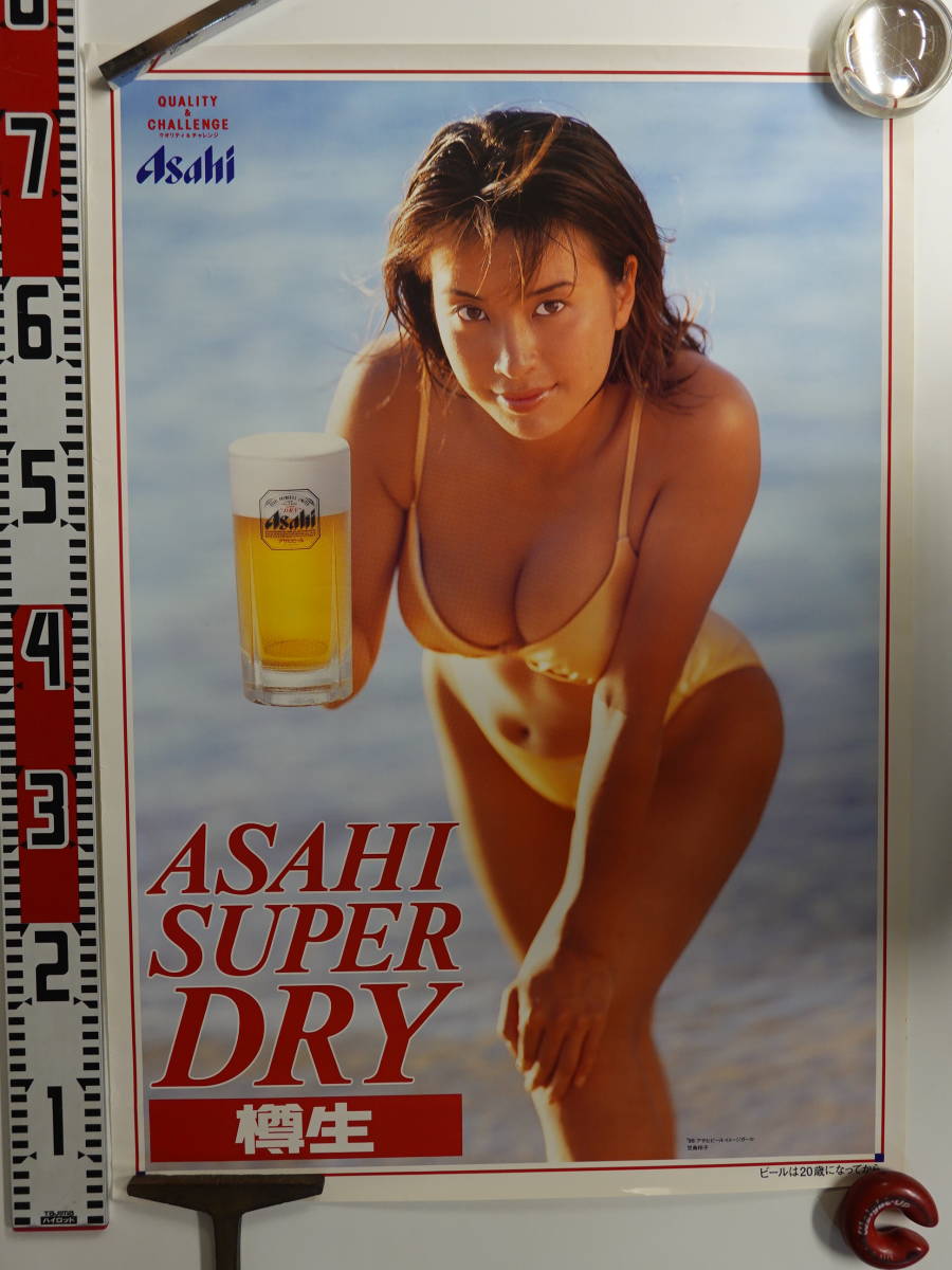 アサヒビール グラビア 児島玲子 B2サイズ ポスター 【激レア 非売品】 児島玲子 中古 水着ポスター⁄B2サイズ⁄アサヒスーパー アサヒビール