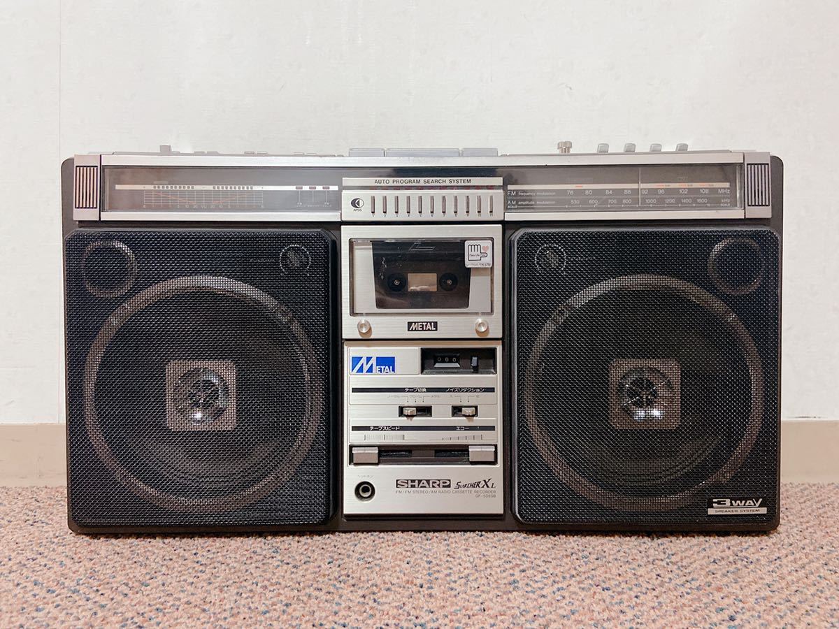 SHARP ラジカセ - シャープ GF-508SB Yahoo!オークション 昭和レトロ