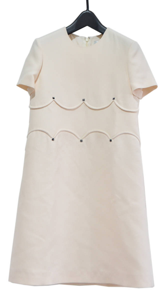 VALENTINOツイードスタッズワンピース38 VALENTINO スタッズワンピース