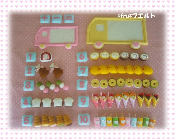 Fru フェルトままごとde数字のお勉強 レシピ 型紙 食べ物 売買されたオークション情報 Yahooの商品情報をアーカイブ公開 オークファン Aucfan Com