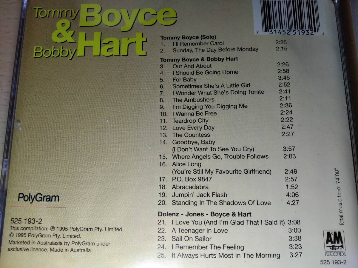 25曲ベストTommy Boyce&Bobby HartモンキーズThe AnthologyアンソロジーMonkees A&M US Soft Rock検Paul Revere&The Raiders Jay&Americans_3