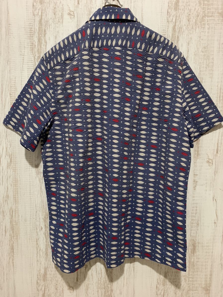 売り切り 新品 RRL フィッシュプリントシアサッカーシャツ L 魚柄 