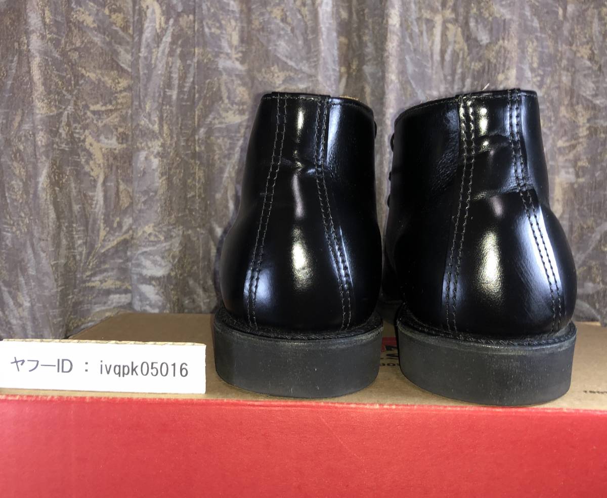 新品未使用 納品書付き】RED WING POSTMAN CHUKKA 9196 BLACK 8 1/2 