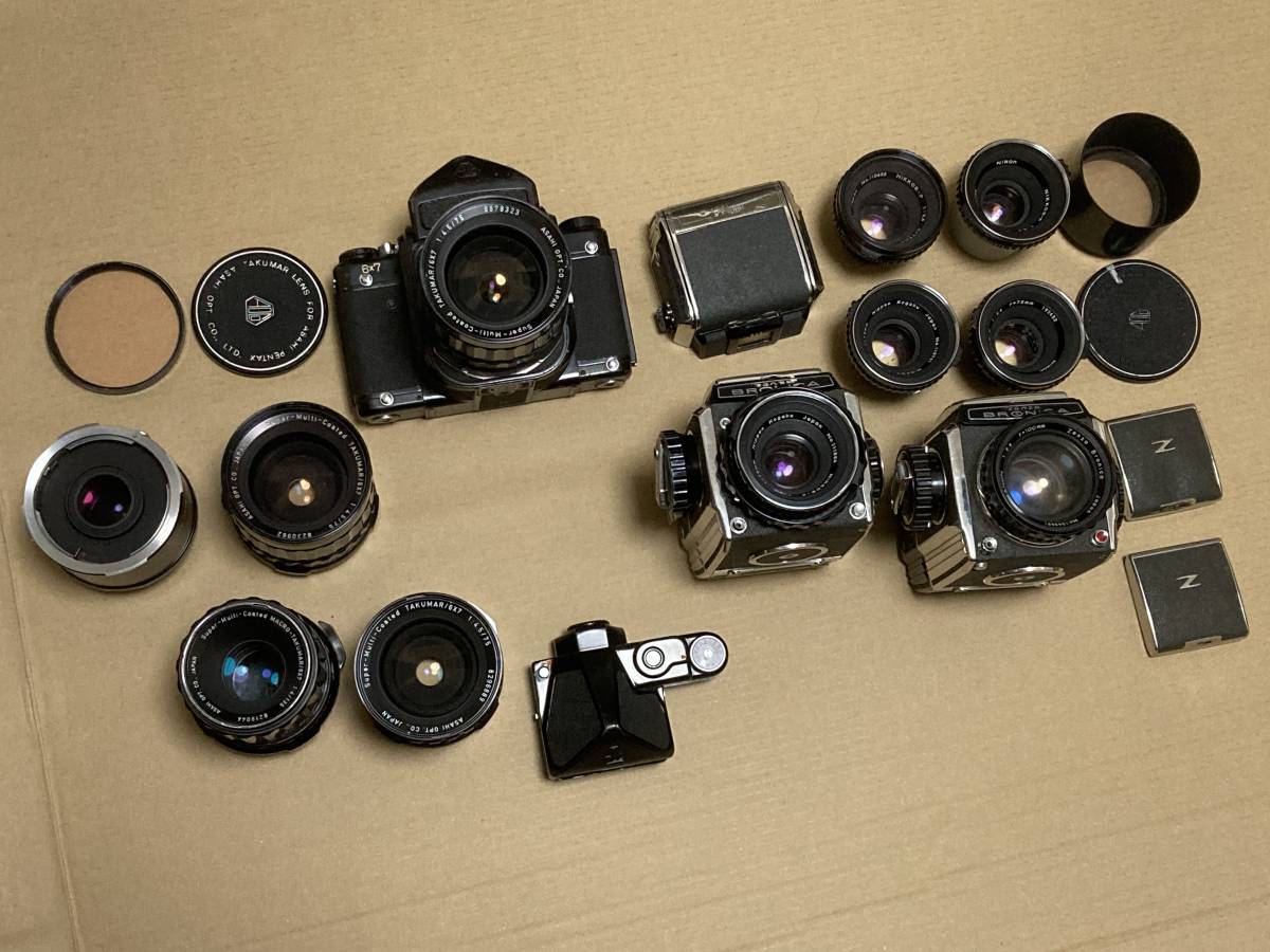 Pentax 6x7 TAKUMAR 75mm F4.5 & ZENZA BRONICA 2台 & レンズ・その他付属品　大量セット_1