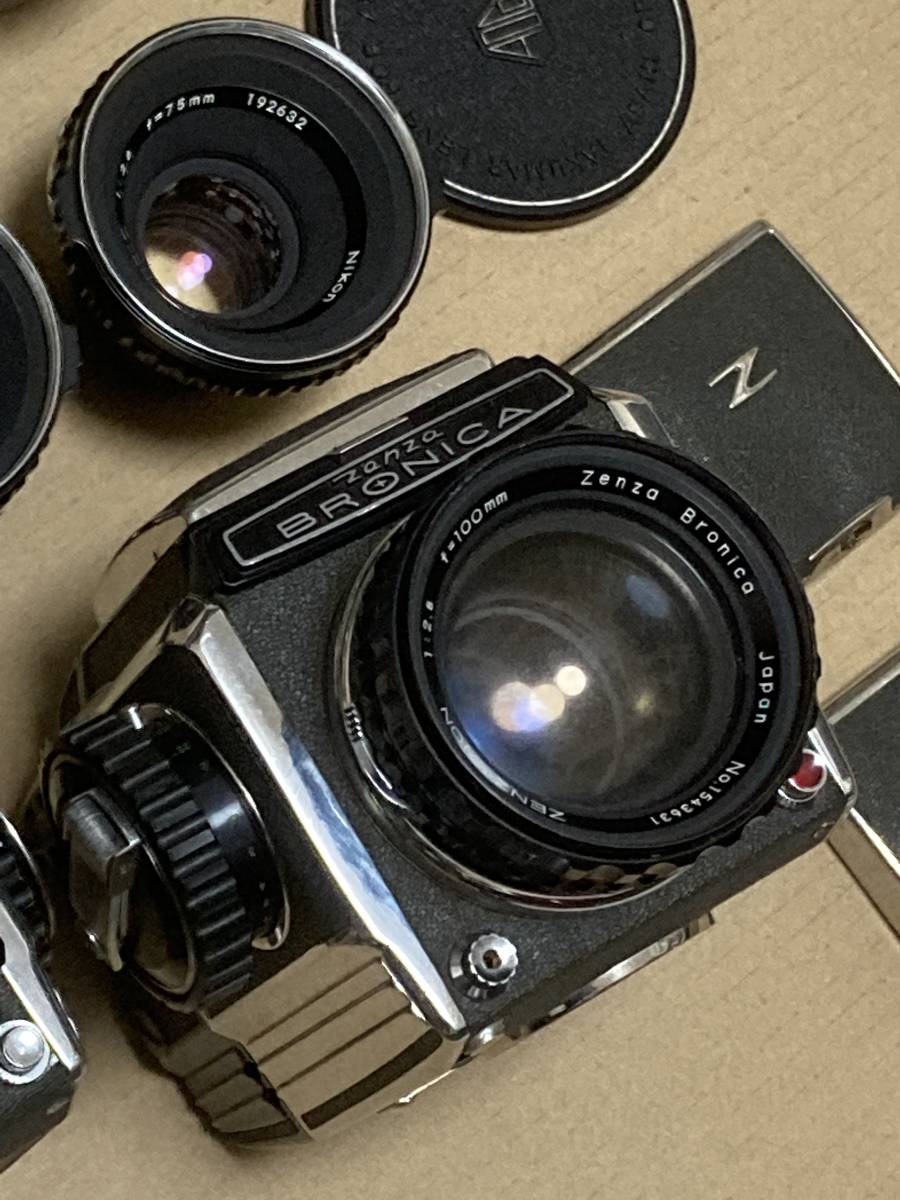 Pentax 6x7 TAKUMAR 75mm F4.5 & ZENZA BRONICA 2台 & レンズ・その他付属品　大量セット_9