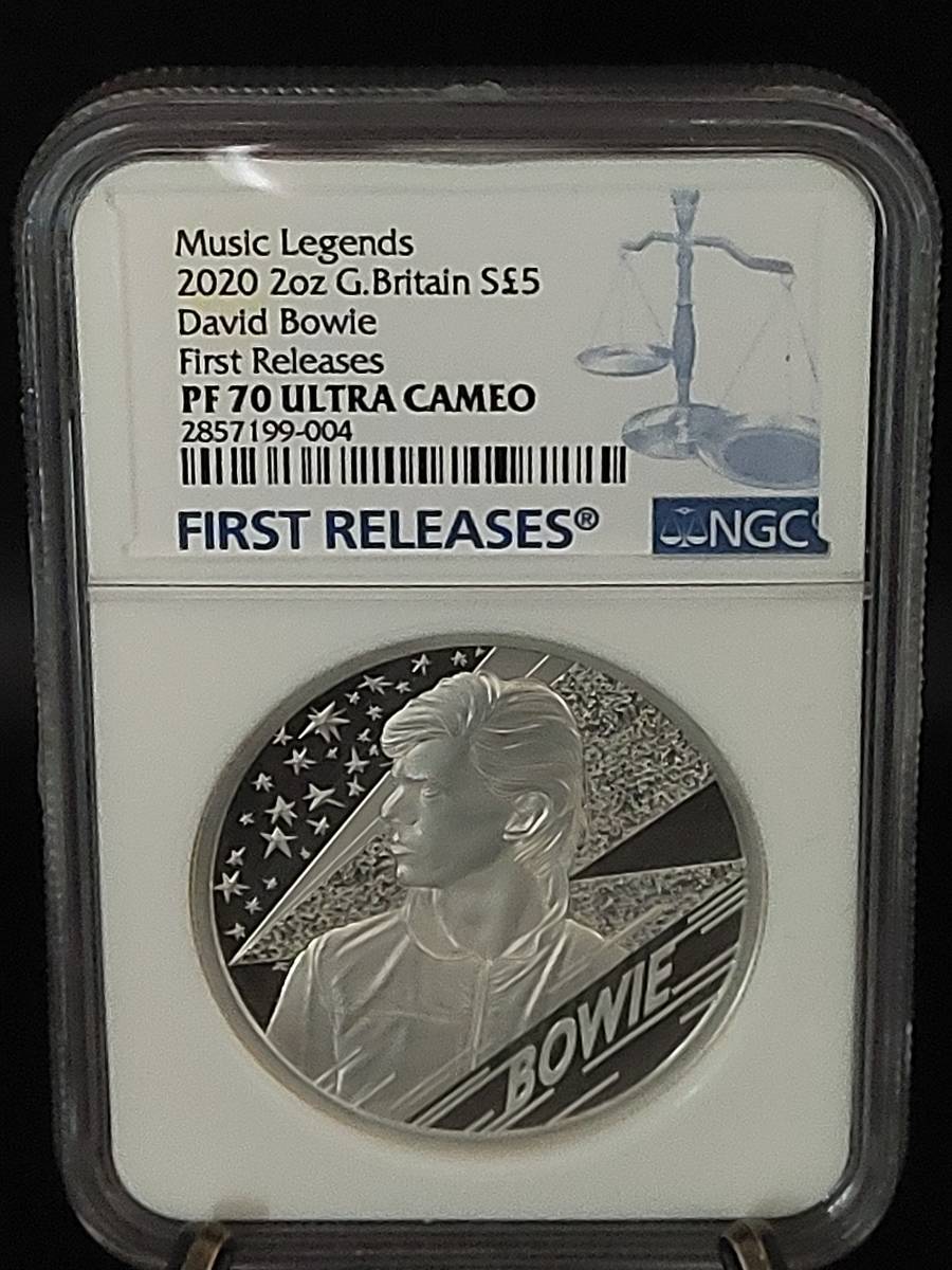 【超最高鑑定】2020年 デヴィッド ボウイ 銀貨 デビッド  イギリス 高鑑定】2020年 デヴィッド ボウイ 銀貨 デビット コイン イギリス