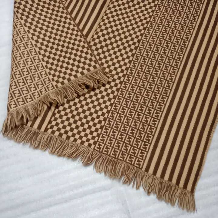 FENDI マフラー フェンディ ウール レディース FFロゴ メンズ ⁄ FF柄