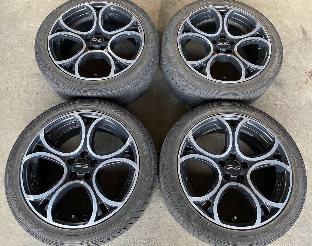 OZ WAVE PCD100 225/45R17 DUNLOP 2015年製 4本