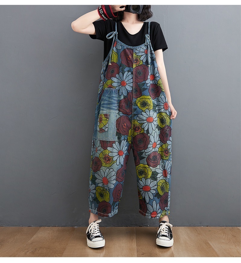 同梱1万円 Ｍ ＸＸＬサイズ 夏新作 上質カジュアル 20304050代 オシャレ ゆったり花柄 デニムつなぎ サルエルサロペット(サロペット、オーバーオール)｜売買されたオークション情報、yahooの商