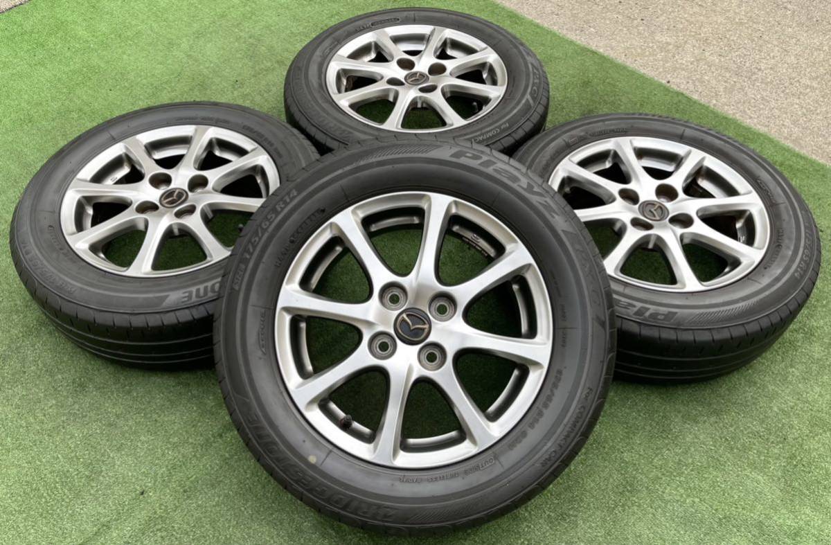 マツダ デミオ 純正14インチ アルミホイール ★BRIDGESTONE ラジアルタイヤ 175/65R14 4本セット★ ベリーサ等にも