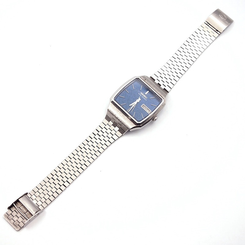 動作品】SEIKO KING QUARTZ 5856-5000 ＜腕時計＞ シルバー金具 