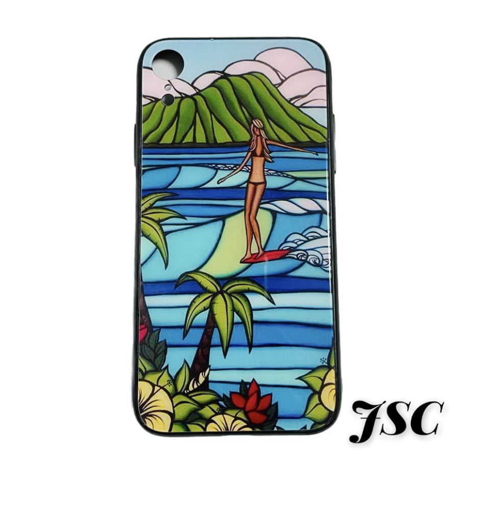 ハワイ Hawaii Island 南国 ハワイアン ステンドガラス アート サーファー iPhone7 iPhone8 ケース アイフォン